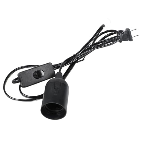 E27 E14 mit draht lampe buchse zwei flache stecker netzkabel mit schalter kronleuchter schraube lampe halter lampe halter suspension(1.8 meters Black E27) von DVFUCUECE