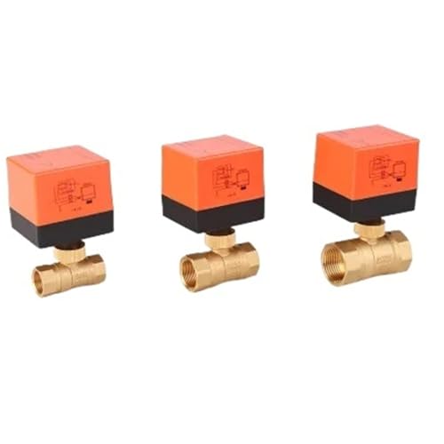 Electric Ball Valve AC220V DN15-50 3-Wire 2-Way Control Brass Thread Electric Ball Valve stable Motorized(DN25) von DVFUCUECE