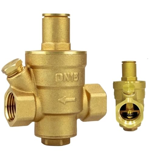 G 1/2" 3/4" 1" 2" Brass Water Pressure Reducing Maintaining Valve DN15/DN20/DN25/DN32 Regulator Adjustable Relief Valve Gauge(DN50) von DVFUCUECE