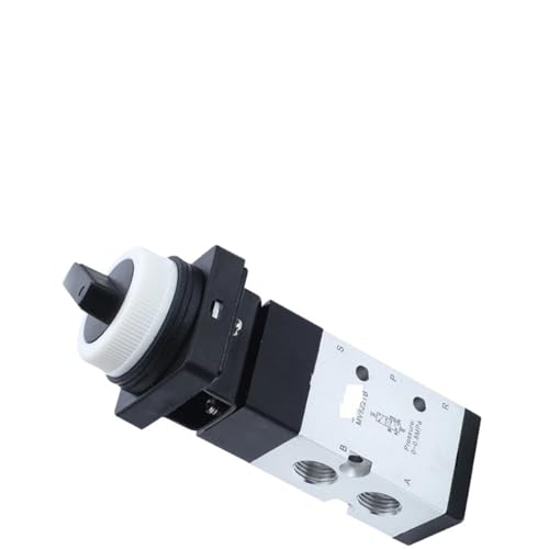 MV322 MV522R/PB/EB/TB Pneumatisches mechanisches Ventil 2-Positionen-5-Wege-Handventil Luftschalter-Steuerventil Druckknopf Momentan(MV322LB) von DVFUCUECE