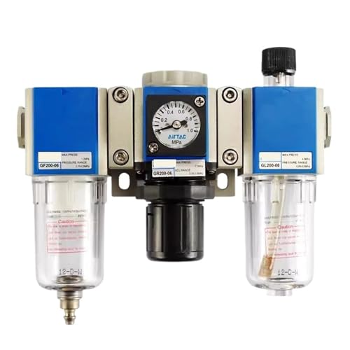 Pneumatisches Dreifach-Druckregelventil Filter Ölnebelabscheider GC200-06/GC300-10/GC400-15/GC600-20(GC200-06F1) von DVFUCUECE