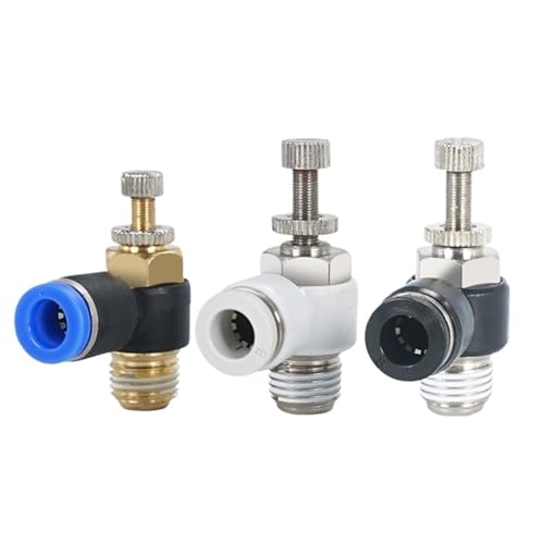 Zylinder pneumatische SL Drosselklappenstecker einstellbare Geschwindigkeit Schnellstecker SC4/SL6/8/10/12-M5 01 02 03 04(黑SL6-M5) von DVFUCUECE