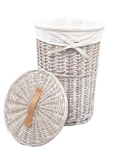 D Vier Wäschekorb weide wasch weiß rund beige D.32 H.48 D Vier Wäschekorb weide wasch weiß rund beige D.32 H.48 von dvier