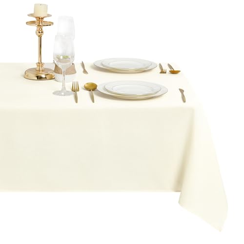 DWCN Champagner Tischdecke Leinenoptik Abwaschbar Tischwäsche Wasserabweisend Tischtuch für Esszimmer, Garten, Party, Hochzeiten oder Haushalt,110x140cm DWCN Champagner Tischdecke Leinenoptik Abwaschbar Tischwäsche Wasserabweisend Tischtuch für Esszimmer, Garten, Party, Hochzeiten oder Haushalt,110x140cm von DWCN