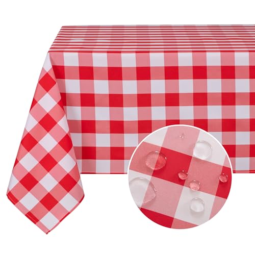DWCN Karierte Tischdecke 140x280cm Tischdecke Outdoor Tischdecke Abwaschbar Wetterfest Fleckschutz Wasserdicht Tischdecke für Draußen Picknick Esszimmer Garten Party Hochzeiten, Rot und Weiß DWCN Karierte Tischdecke 140x280cm Tischdecke Outdoor Tischdecke Abwaschbar Wetterfest Fleckschutz Wasserdicht Tischdecke für Draußen Picknick Esszimmer Garten Party Hochzeiten, Rot und Weiß von DWCN