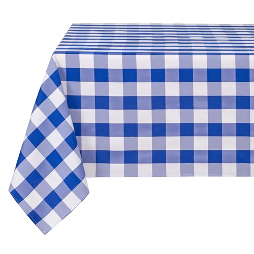 DWCN Karierte Tischdecke Abwaschbar Tischdecke Outdoor Wetterfest Wachstischdecke Fleckschutz Wasserdicht Garten Tischdecken für Draußen Esszimmer Party Hochzeiten, Blau und Weiß, 110x140cm DWCN Karierte Tischdecke Abwaschbar Tischdecke Outdoor Wetterfest Wachstischdecke Fleckschutz Wasserdicht Garten Tischdecken für Draußen Esszimmer Party Hochzeiten, Blau und Weiß, 110x140cm von DWCN