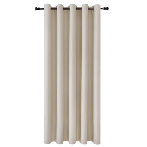 DWCN Raumteiler Vorhang Blickdicht Beige Raumtrenner Ösenschal 1 Stück Verdunklungsvorhang für Wohnzimmer,Schlafzimmer,Terrassentür,Büro,213x203cm(HxB) von DWCN