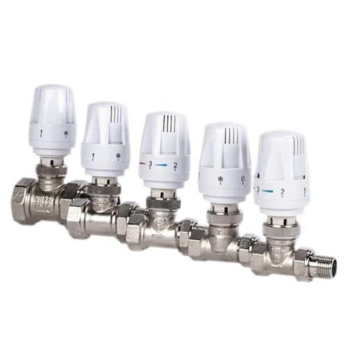 1/2" 3/4" 1" Brass Thermostatic Radiator Valve Straight Type Automatic Temperature Control Valve Floor heating(1/2") von DWCQYKBZB