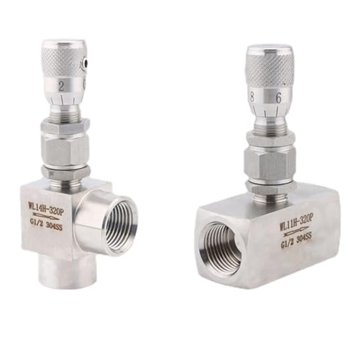 1/8" 1/4" 3/8" 1/2" 3/4" BSP NPT Female Straight Or Elbow 304 316 Stainless Steel Flow Micro Rregulating Metering Needle Valve(BSPP_1.2MM_ELBOW SS304) von DWCQYKBZB