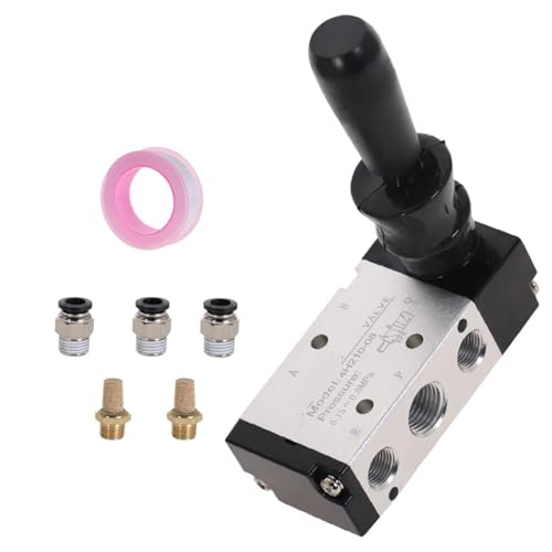 4H210-08 5/2 Way Hand Lever Operated Control Pneumatic Manual Valve w Muffler and Quick Fitting Select(4H210-08) von DWCQYKBZB