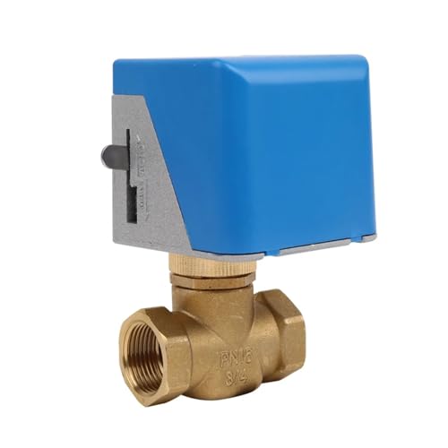 Electric Globe Valve Brass 2 wire DN15 DN20 DN25 Motorized Two-way Three-way Valves Central Air Conditioning Fan Coil Valve 220V(DN32,AC110V_2 WAY) von DWCQYKBZB