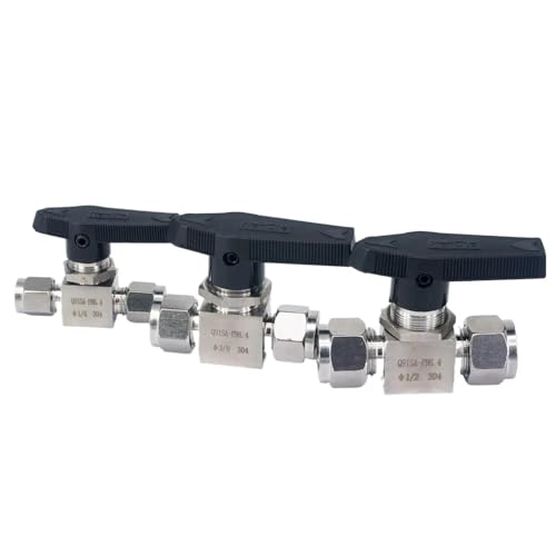 Fit Metal Pipe 3/4/6/8/10/12/14/16/18/20mm 1/8" 1/4" 3/8" 1/2" 304 Stainless Steel Compression Pipe Fitting Ball Valve PN 6.4(16mm) von DWCQYKBZB