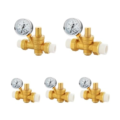 PPR Brass Pressure Reducing Valve Tap Water Pipeline Gauge Reduction Valves Water Heater Household Hot Melt Pipeline(PPR25,Valve Without Gauge) von DWCQYKBZB
