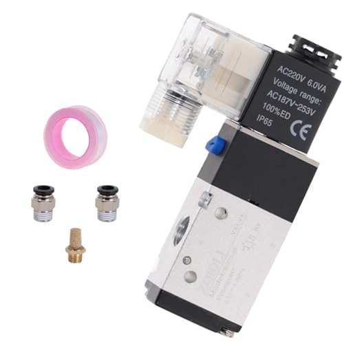 Pneumatic Solenoid Valve 3 Way 2 Position Air Directional Control 3V210-08 DC12V DC24V AC110V AC220V(3V210-08-w 8mm,DC 12V) von DWCQYKBZB