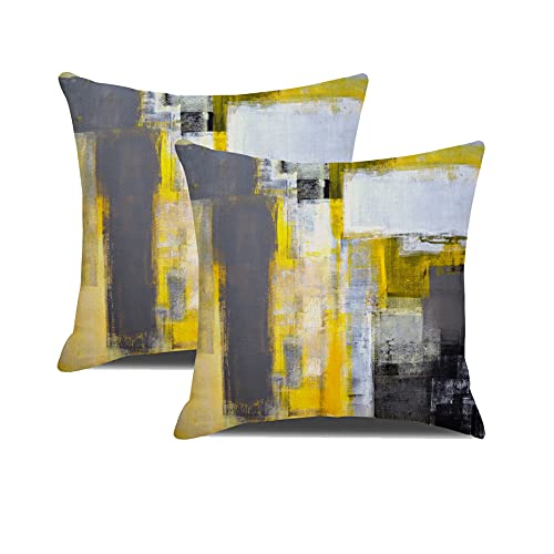 Kissenbezüge, 40 x 40 cm, 2er-Pack, abstrakte Kunst-Kissenbezüge, moderne Galerie, Heimdekoration, Kissenbezüge für Sofa, Sofa, Stuhl, Schlafzimmer, modernes Dekor von DWDC