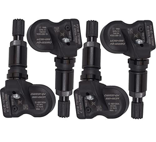 4 x RDKS/TPMS Sensoren – passen für Mercedes-Benz C - Klasse/C-Klasse T-Model - Typ [S206/W206] - Zeitraum 04/2021 bis EOP* - Ein Satz bestehend aus 4 Sensoren mit Metallventil schwarz von DWEEKIY