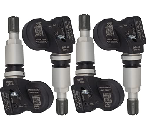 4 x RDKS/TPMS Sensoren – passen für Mercedes-Benz C - Klasse/C-Klasse T-Model - Typ [S206/W206] - Zeitraum 04/2021 bis EOP* - Ein Satz bestehend aus 4 Sensoren mit Metallventil silber von DWEEKIY