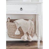 strickdecke Mit Quasten - Gemütlicher Überwurf, Einweihungsgeschenk, Sofadecke, Kuscheldecke von DWELLhomeshoppe
