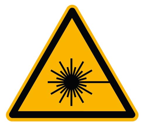 Aufkleber Warnzeichen Warnung vor Laserstrahl Warnaufkleber ASR/ISO W004 SL50mm 12 Stück Aufkleber Warnzeichen Warnung vor Laserstrahl Warnaufkleber ASR/ISO W004 SL50mm 12 Stück von DWH