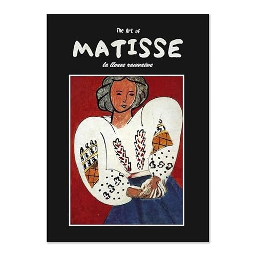 DWJOJ LJQIA Matisse Poster und Drucke Frau in Weiß Wandkunst Matisse Leinwand Gemälde Abstrakte Wandbilder für Wohnzimmer Wohnkultur 60x90cm Kein Rahmen von DWJOJ LJQIA