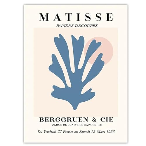 DWJOJ LJQIA Matisse Poster und Drucke Matisse Leinwand Gemälde Rosa Runde Wandkunst Abstrakte Wandbilder für Wohnzimmer Wohnkultur 60x90cm Kein Rahmen von DWJOJ LJQIA