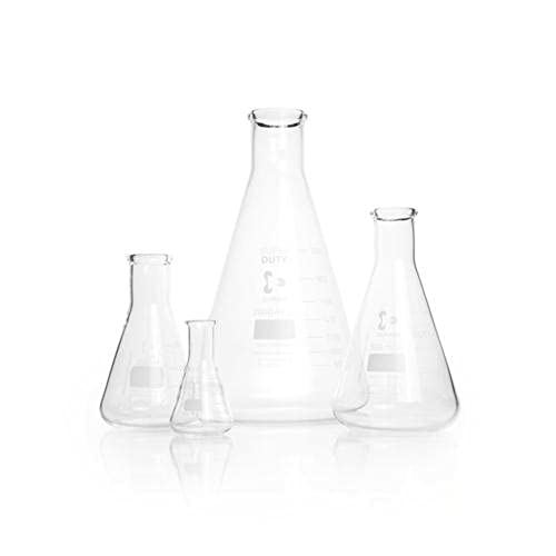 DWK Life Sciences SD-0386 Duran Borosilikat Glas 3.3 Super Duty Enghals Erlenmeyer Kolben mit Teilung, 250ml Nominale Kapazität, 10 Stück von DWK Life Sciences