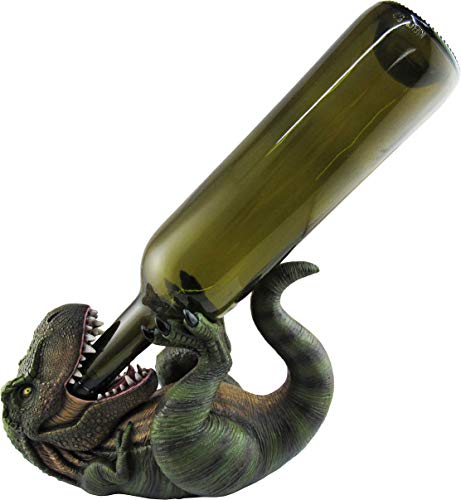 DWK 23,5 cm Winosaurus Rex T-Rex Guzzler Weinhalter Dinosaurier Jurassic Tyrannosaurus Flaschenhalter Küche Dekor von DWK