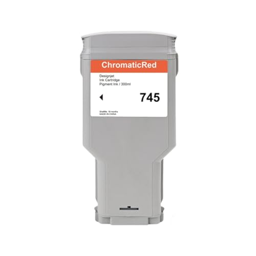 300 ml überholte Tintenpatrone mit Chip -kompatibel Kompatibel mit DesignJet Z2600 Z5600 Drucker 745 Modell(Red 1pc) von DWOGCEBX