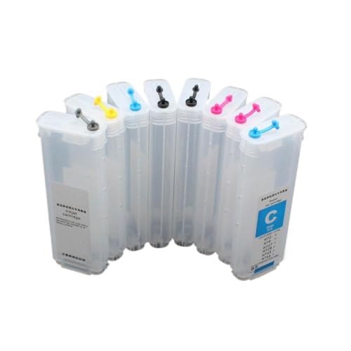 70 ml 8Colors nachfüllbare Tintenpatrone mit automatischen Reset -Chips kompatibel mit DesignJet Z2100 und Z5200 -Serie Inkjet Plotters 280 ml Permanent Chip(Old Z5200) von DWOGCEBX