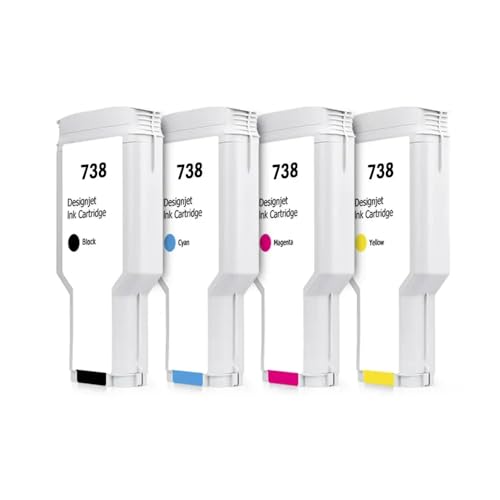 738 Tintenpatrone T850 mit vollem Pigmenttinte 300 ml kompatibel mit DesignJet T850 T950 Drucker Ink Tank 676m6a 676m7a 676m8a 676m6a 676m7a 676m8a(1PC HP738 Cyan) von DWOGCEBX