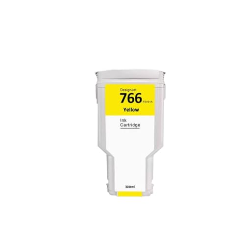 766 Tintenpatrone 300 ml mit vollem Tintenkompatibel mit DesignJet XL 3600 Druckermodelle P2V92A P2V94A P2V89A P2V90A P2V91A P2V93A(300ML Y) von DWOGCEBX