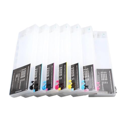 DWOGCEBX 8 -Color -Set -Nachfüllbare Tintenpatrone mit Chip -kompatibel für Weitformatdrucker wie Stylus Pro 4800 4880(4880 8 Colors) von DWOGCEBX