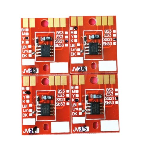 DWOGCEBX Kompatible Druckerchips Kompatibel mit Mimaki JV33 JV5 CJV30 TS3 Tintenpatronen 220 ml Permanent -Chips BS3 SS21 ES3 SB53 CMYK Digitale Drucker Ersatzteile(SS21) von DWOGCEBX