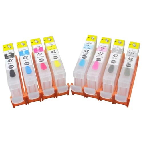 DWOGCEBX Pro100 Pro-100 kompatible nachfüllbare Tintenpatronen-CIS-CIS CLI-42-Serie leerer Set von 8 Teilen mit einmaligem Chip DWOGCEBX Pro100 Pro-100 kompatible nachfüllbare Tintenpatronen-CIS-CIS CLI-42-Serie leerer Set von 8 Teilen mit einmaligem Chip von DWOGCEBX