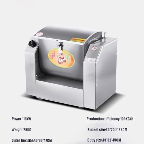 Kommerzieller Teigmixer, 1100/1500 W elektrischer Teigmixer, 3/5 kg Teigkapazität, professionelle Teigmischmaschine (Size : 8.5kg) von DWSSX