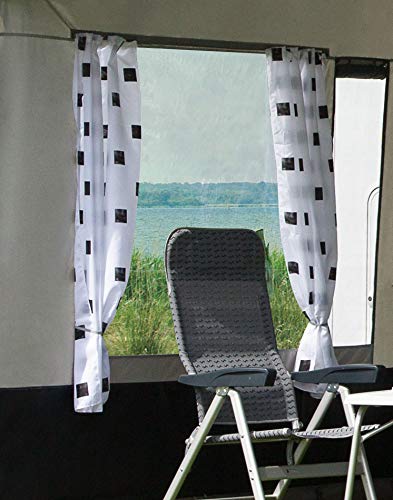 dwt Gardinenset Markisenzelt Gardine Zubehör Befestigung Gardinenkeder Camping Vorhang Sichtschutz von DWT