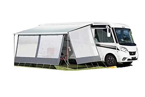 dwt Happy Sun für Wohnmobile/Wohnwagen, passend zu Modell Thule/Omnistor u.Fiamma; Mesh-Gewebe, Farben Schwarz o.Weiß, Größe: Seitenwand L ABH 240-260cm weiß von DWT