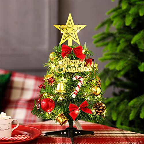 Mini Weihnachtsbaum,LED 30 cm Mini Weihnachts Baum mit,Mini Tannenbaum für Tisch,Weihnachtsbaum Miniatur,Christbaum,Künstlicher Weihnachtsbaum,Weihnachts Baum klein (30cm/11.8inch) von DWTECH