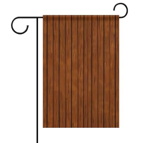 Braunes Holzmuster, Sommer-Gartenflagge, doppelseitig, 30,5 x 45,7 cm, Gartenflaggen, saisonale Willkommensflagge, Dekoration für den Außenbereich von DWTJKMS