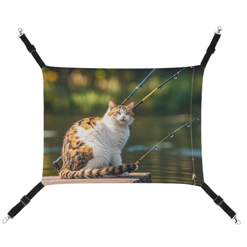DWTJKMS Angelkatzen-Hängematte für Katzen, weiche Schlafhängematten, verstellbare Haustier-Hängematte, ganzjähriger Gebrauch für Katzen, Frettchen, Welpen, Kaninchen, Kleintiere (klassisch) von DWTJKMS