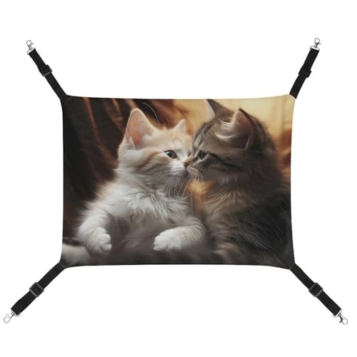 DWTJKMS Cat Kiss Katzenhängematte, weiche Schlafhängematten, verstellbare Haustierhängematte für alle Jahreszeiten, für Katzen, Frettchen, Welpen, Kaninchen, Kleintiere (klassisch) von DWTJKMS