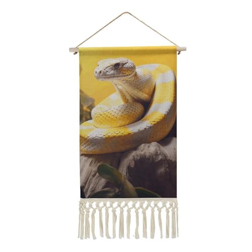DWTJKMS Gelbes und weißes Python-Poster zum Aufhängen, langer vertikaler Wandbehang mit Quaste, Wandkunst, Malereidrucke, Hängebanner für Wohnzimmer, Flur, Büro, 25,4 x 49,8 cm DWTJKMS Gelbes und weißes Python-Poster zum Aufhängen, langer vertikaler Wandbehang mit Quaste, Wandkunst, Malereidrucke, Hängebanner für Wohnzimmer, Flur, Büro, 25,4 x 49,8 cm von DWTJKMS