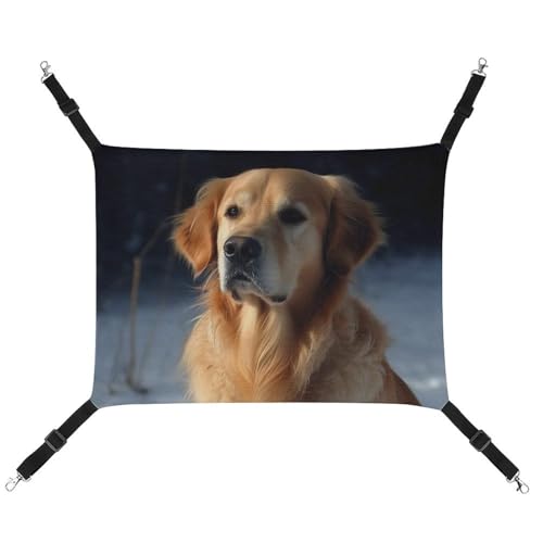 DWTJKMS Golden Retriever Katzenhängematte, weiche Schlafhängematten, verstellbare Haustierhängematte für alle Jahreszeiten, für Katzen, Frettchen, Welpen, Kaninchen, Kleintiere (klassisch) von DWTJKMS
