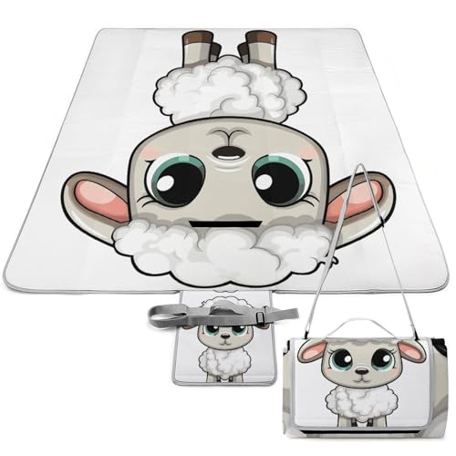 DWTJKMS Lamb Picknickmatte, faltbar, wasserdicht, Sandmatte mit Tragetasche, große Outdoor-Picknick-Matten, 147,3 x 147,3 cm, Campingdecke für Strand, Park, Reisen DWTJKMS Lamb Picknickmatte, faltbar, wasserdicht, Sandmatte mit Tragetasche, große Outdoor-Picknick-Matten, 147,3 x 147,3 cm, Campingdecke für Strand, Park, Reisen von DWTJKMS