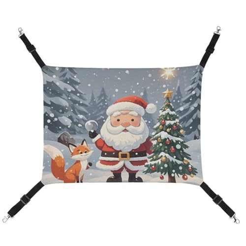 DWTJKMS Magical Christmas Cat Hammock Soft Sleeping Hammocks Adjustable Pet Hammock All Season Use for Cats, Frettchen, Puppy, Rabbits, Small Animals (Classic) von DWTJKMS