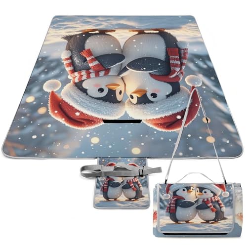 DWTJKMS Picknick-Matte mit Pinguinmotiv, faltbar, wasserdicht, mit Tragetasche, große Outdoor-Picknick-Matten, 147,3 x 147,3 cm, Campingdecke für Strand, Park, Reisen DWTJKMS Picknick-Matte mit Pinguinmotiv, faltbar, wasserdicht, mit Tragetasche, große Outdoor-Picknick-Matten, 147,3 x 147,3 cm, Campingdecke für Strand, Park, Reisen von DWTJKMS