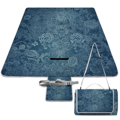DWTJKMS Picknickmatte mit Blumenmuster, faltbar, wasserdicht, Sandmatte mit Tragetasche, groß, Outdoor-Picknick-Matten, 147,3 x 147,3 cm, Campingdecke für Strand, Park, Reisen DWTJKMS Picknickmatte mit Blumenmuster, faltbar, wasserdicht, Sandmatte mit Tragetasche, groß, Outdoor-Picknick-Matten, 147,3 x 147,3 cm, Campingdecke für Strand, Park, Reisen von DWTJKMS
