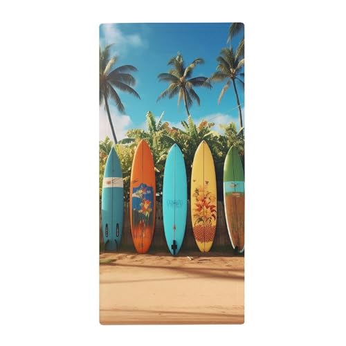 DWTJKMS Surf's Up Surfbrett-Handtuch, leicht, weich, Badetuch, 72 x 35 cm, schnell trocknend, weich, super saugfähig, ideal für den täglichen Gebrauch von DWTJKMS