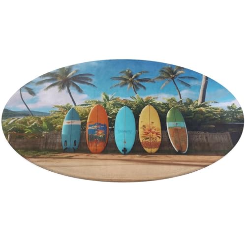 Surf's Up Surfbrett-Teppich, weich, saugfähig, Badematte, Eingang, rutschfest, Bauernhaus, 80 x 80 cm, für Schlafzimmer, Wohnzimmer, Heimdekoration Surf's Up Surfbrett-Teppich, weich, saugfähig, Badematte, Eingang, rutschfest, Bauernhaus, 80 x 80 cm, für Schlafzimmer, Wohnzimmer, Heimdekoration von DWTJKMS