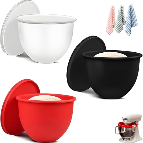 Mixaid Silikon Liners für Küche Tilt-Head 5 Qt Mischer, Silikon Mischschale Liners, Mischschale Zubehör zum Backen und Kochen(3PCS) von DWTYQN